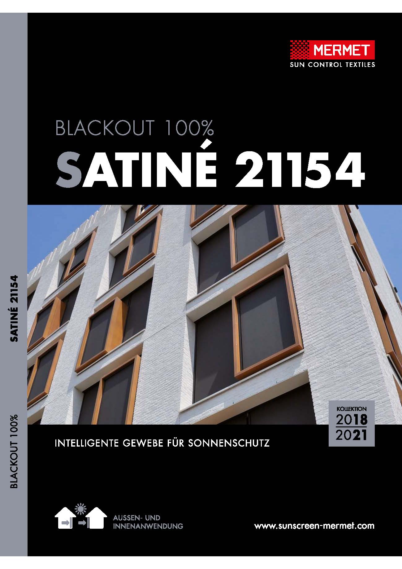 Mermet | Musterkarte | Satine 21154 Blackout